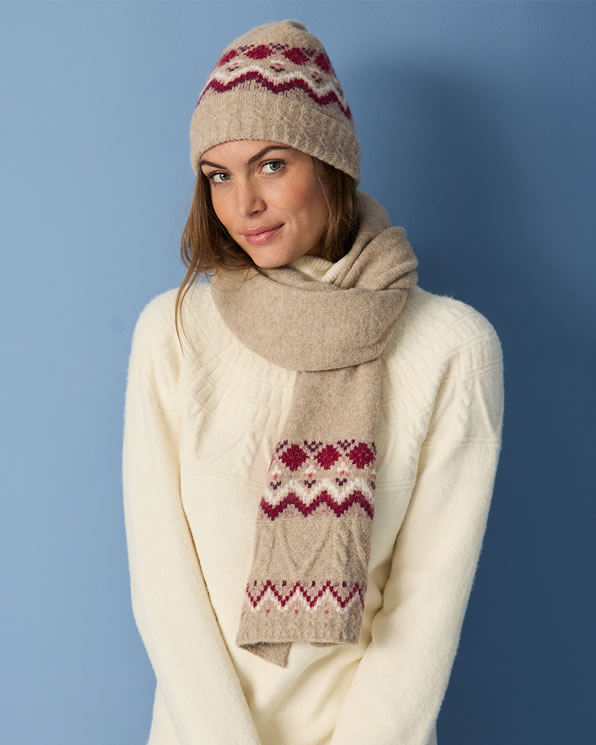 Thermolactyl muts van gechineerd jacquard breisel