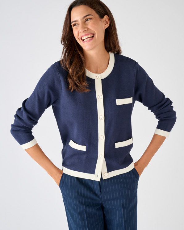 Cardigan-veste bicolore