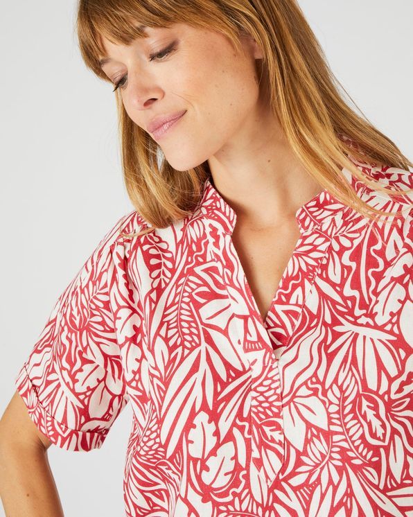 Blouse mélange lin