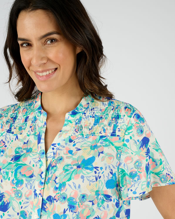 Gesmokte blouse, Climatyl®