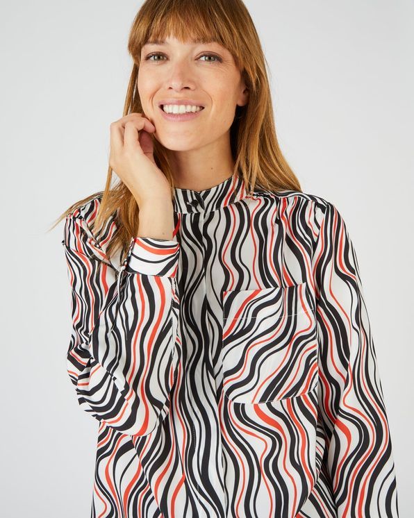 Blouse met grafische print, valt perfect
