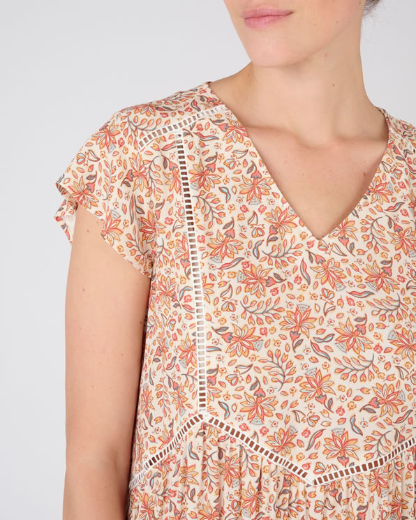 Jurk in zuivere viscose Lenzing™ EcoVero™