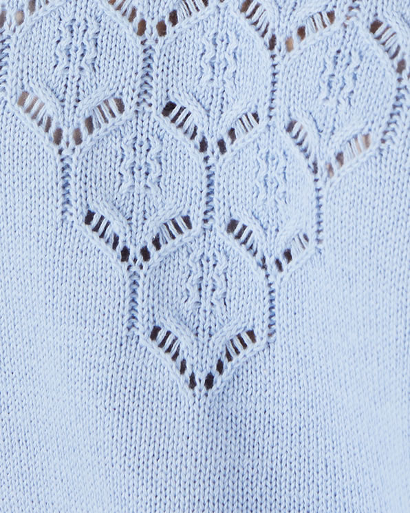 Pull maille pur coton ajourée