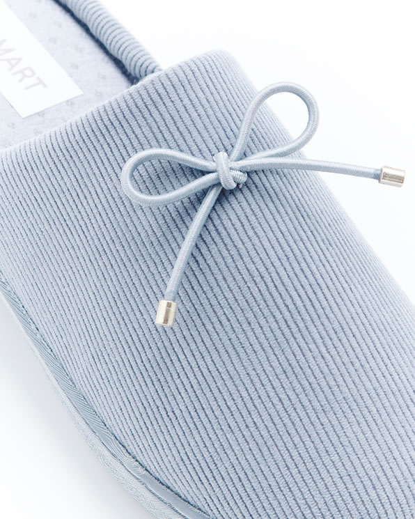 Mules emboîtantes en velours côtelé