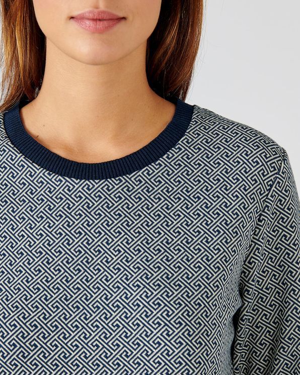 T-shirt in jacquardtricot met stretch