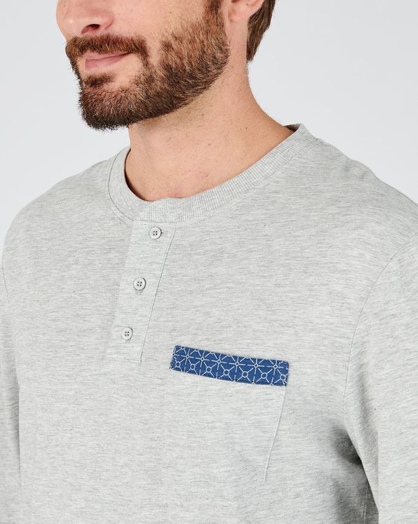 Pyjama jersey coton peigné imprimé géométrique