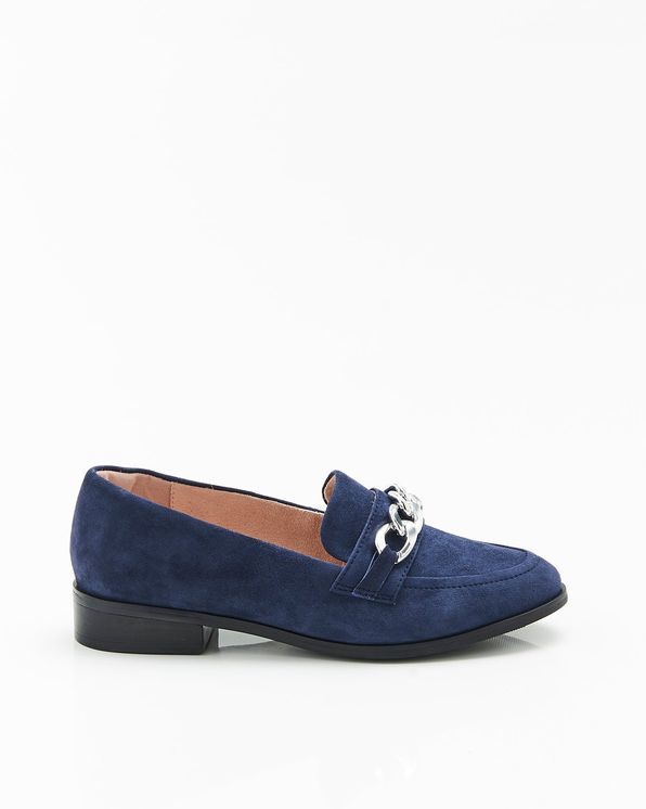 Mocassins croûte de cuir chèvre à boucle