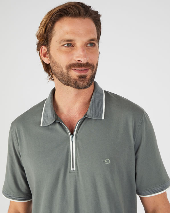 Polo manches courtes à col zippé Climatyl