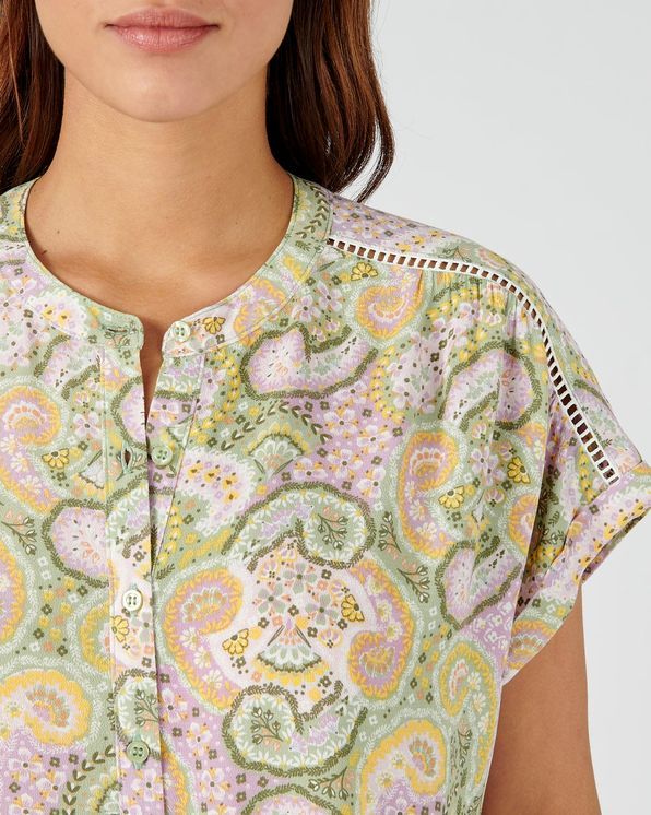 Blouse met kasjmierprint in zuivere viscose, Lenzing™ EcoVero™