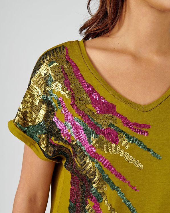 T-shirt in viscose met stretch, Lenzing(TM) EcoVero(TM)