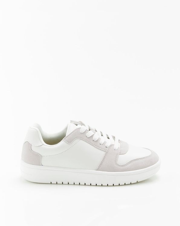 Baskets compensées bicolores cuir vachette Amortyl®