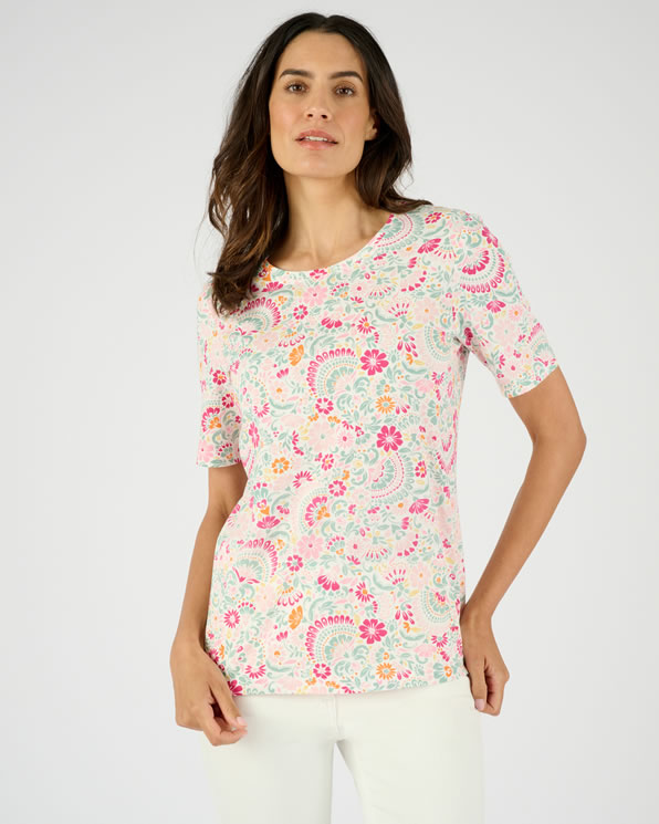 T-shirt imprimé pur coton