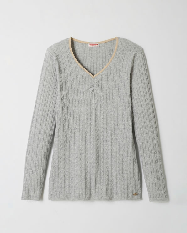 Pull in kabeltricot voor dames, Thermolactyl