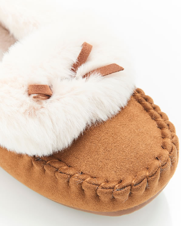 Mocassins Thermolactyl imitatiebont