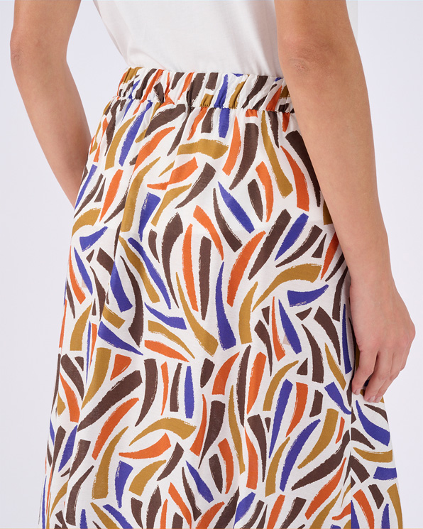 Rok volledige knoopsluiting print