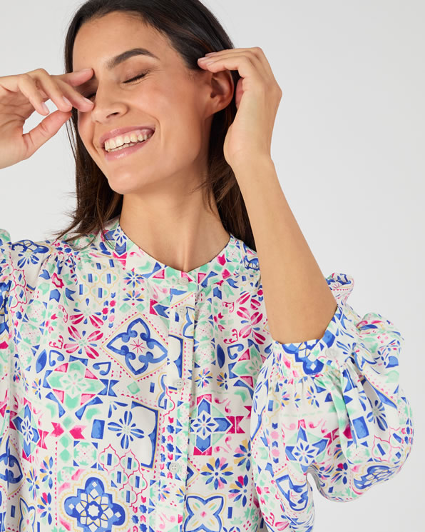Wijde overhemdblouse Climatyl