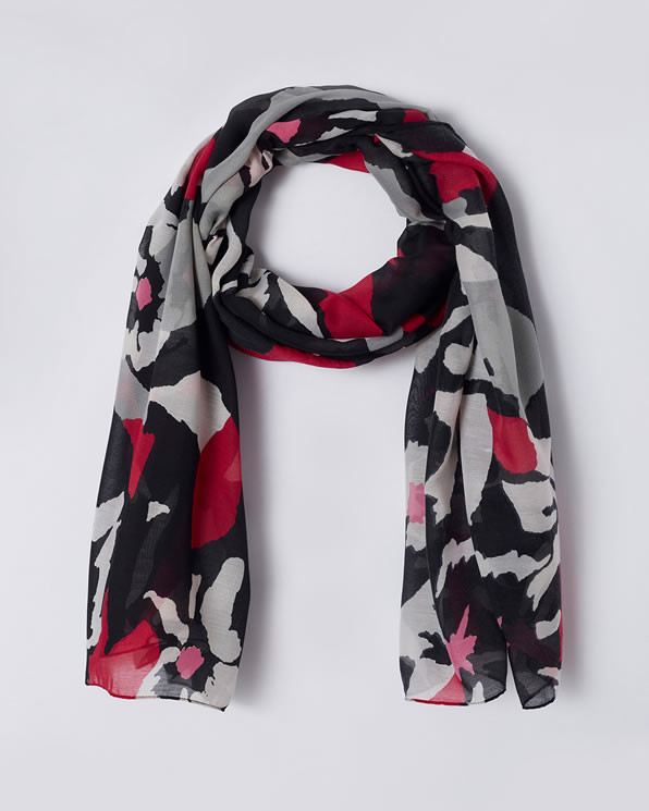 Foulardsjaal met tachistische print