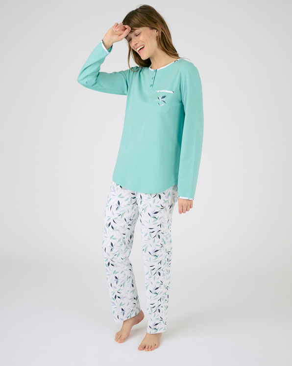 Lot de 2 pyjamas jersey pur coton peigné