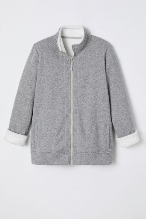 Veste zippée chinée intérieur polaire