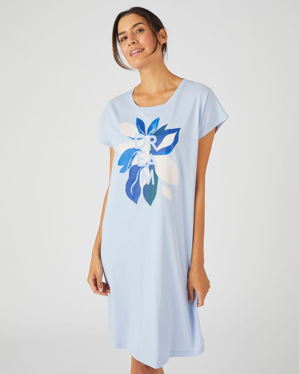 Chemise de nuit pur coton peigné