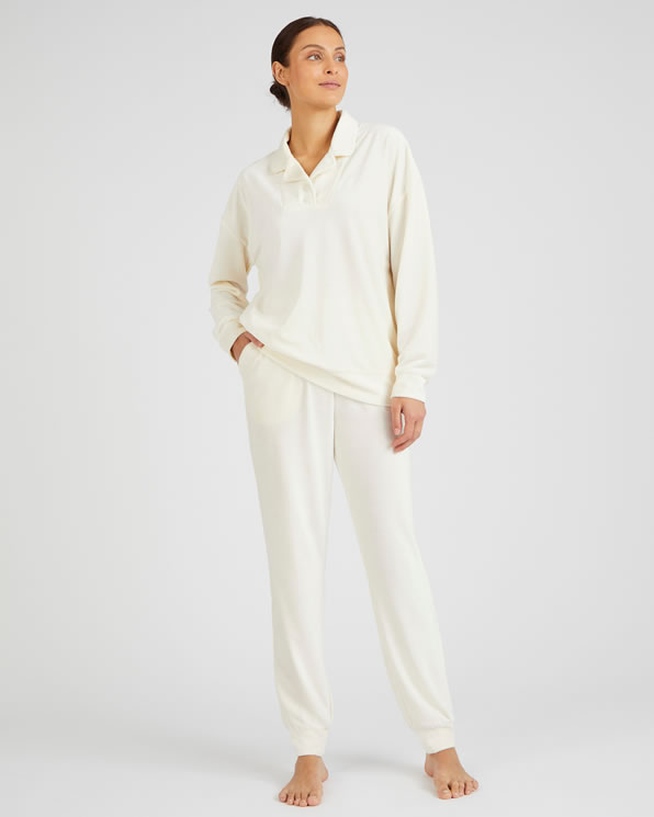 Loungewear set ribfluweel Thermolactyl