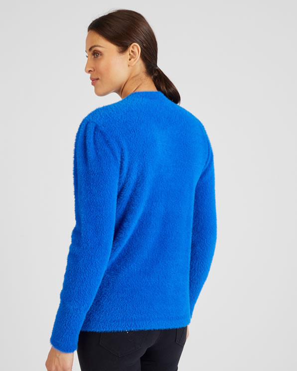 Pull maille poilue