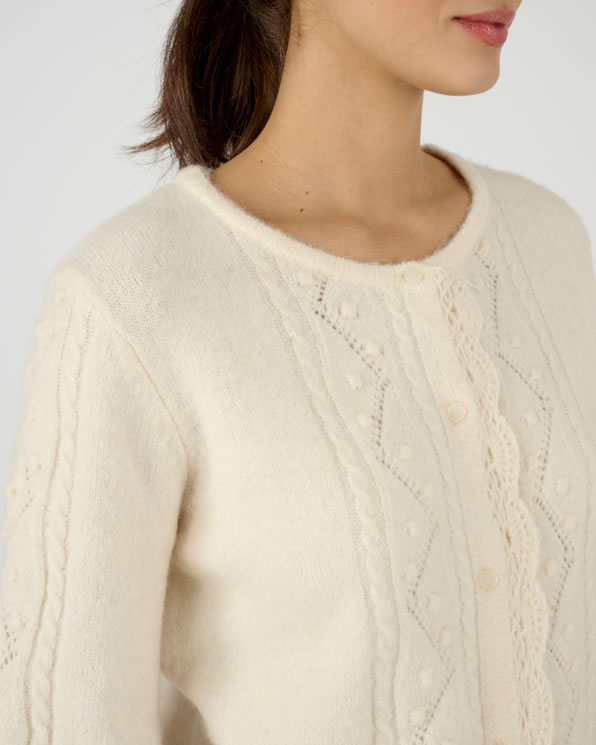 Cardigan vest tricot met siersteek Thermolactyl