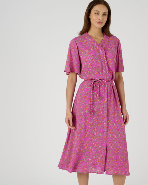 Jurk crêpe stof pure viscose Lenzing™ EcoVero™