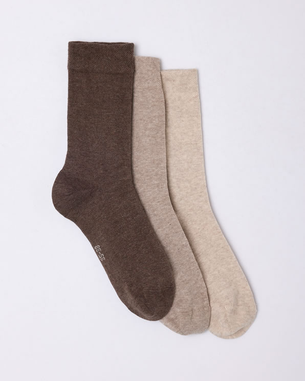 Chaussettes 100% coton biologique - lot de 3 paires