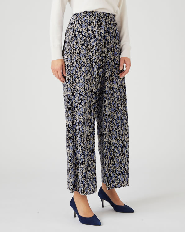 Pantalon 7/8ème maille plissée