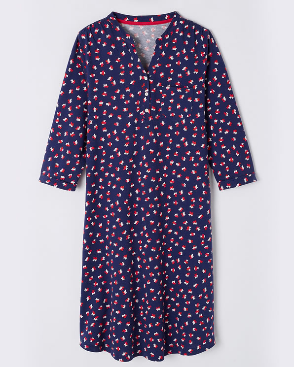Chemise de nuit col tunisien