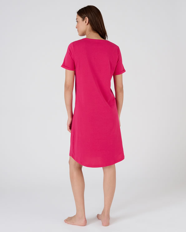 Chemise de nuit pur coton peigné