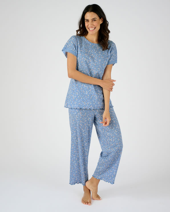 7/8e pyjama in pointelle-breisel