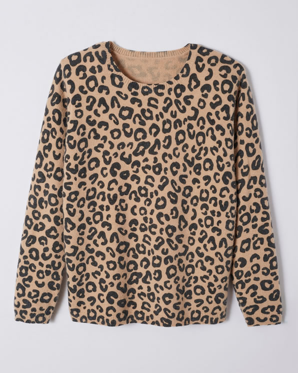 Trui met dierenprint Thermolactyl