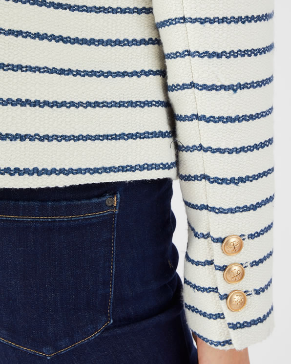 Gestreept tweed jasje