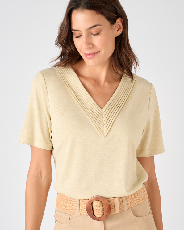 T-shirt maille brillante