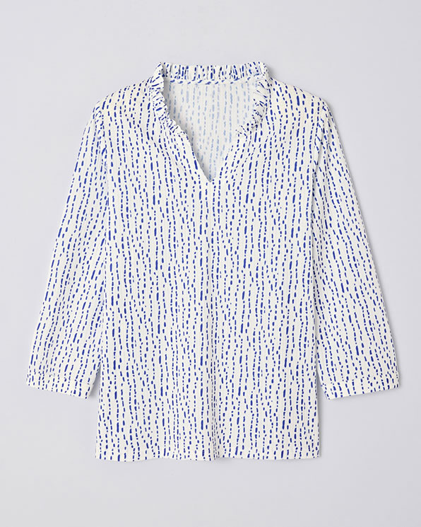 Gebreide top met print en reliëf
