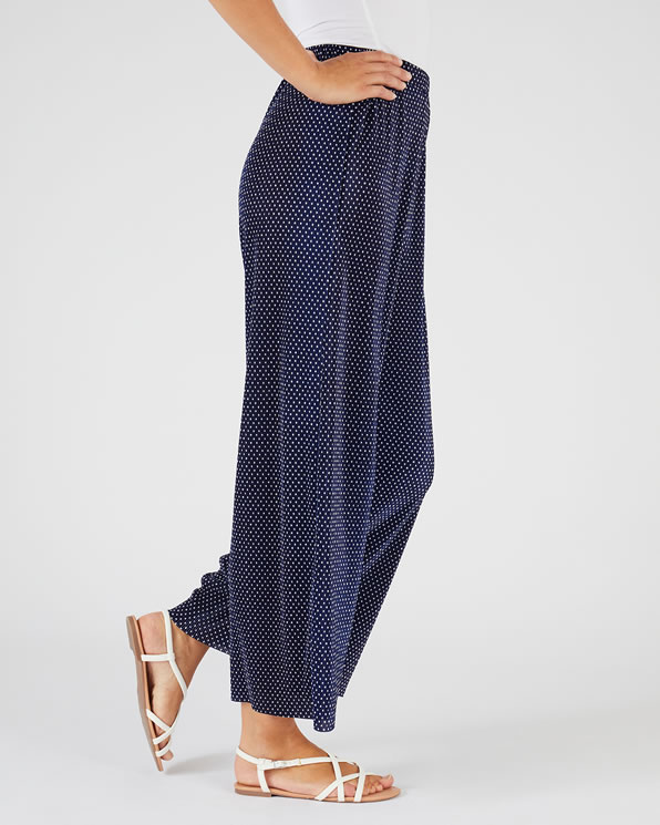 7/8 broek met vaste plooi