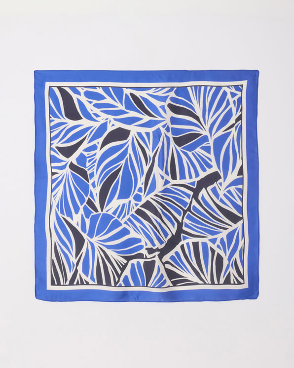 Carré pure viscose motif feuillage