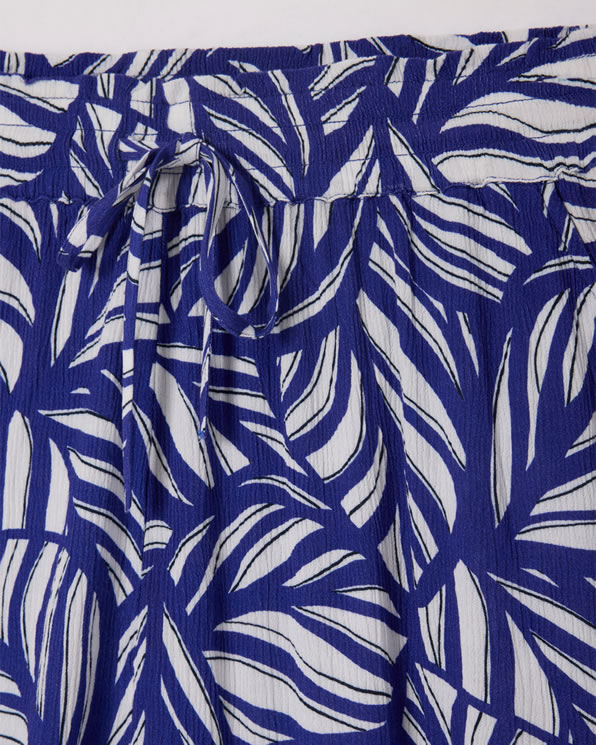Bermuda van crêpestof vezels pure viscose