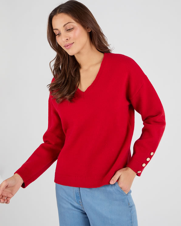 Pull à boutons uni ou imprimé animalier