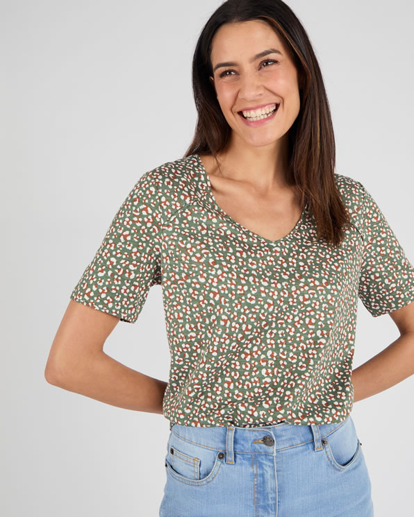 T-shirt maille jersey flammée
