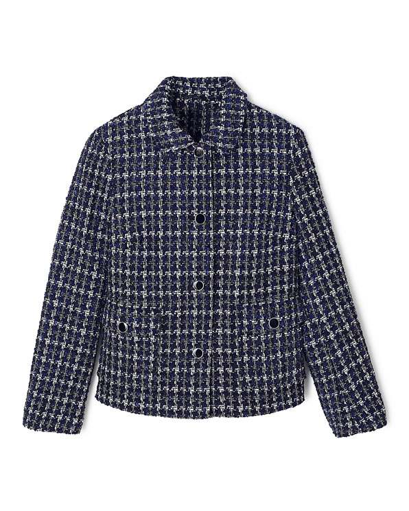 Tweed jasje met glanzende garen