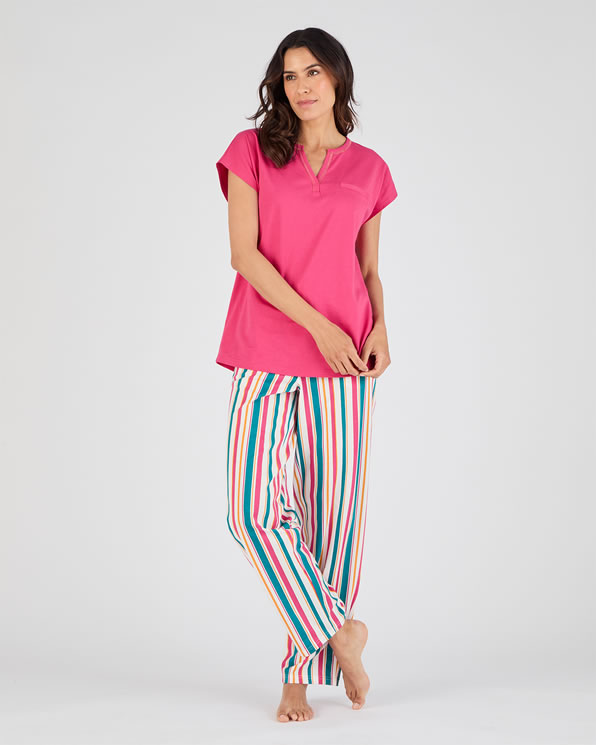Pantalon de pyjama en maille jersey pur coton