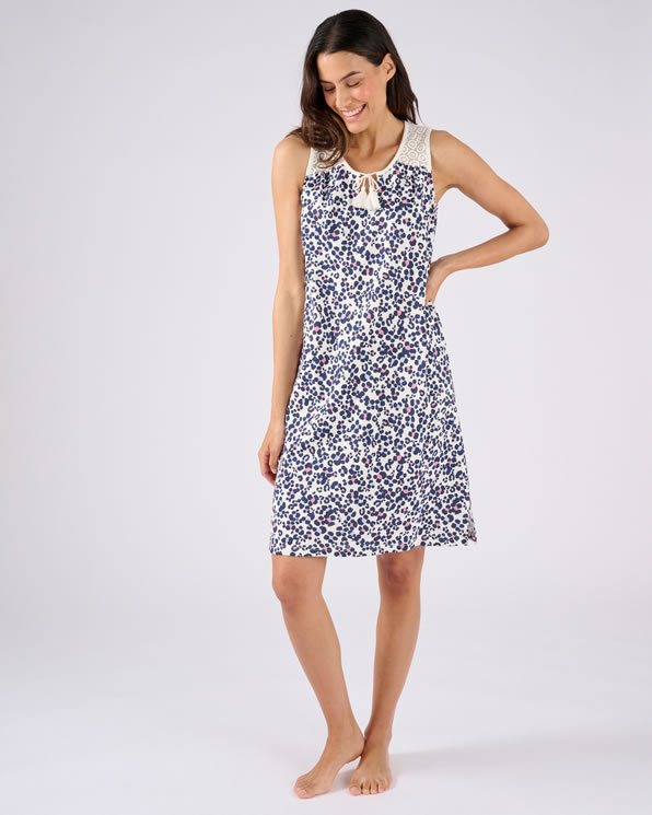 Chemise de nuit en maille jersey pur coton