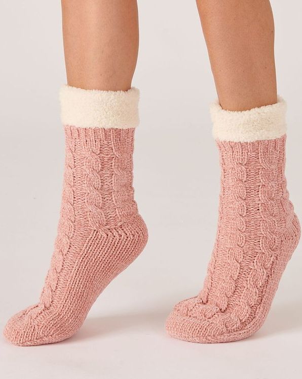 Huissokken in kabeltricot, Thermolactyl