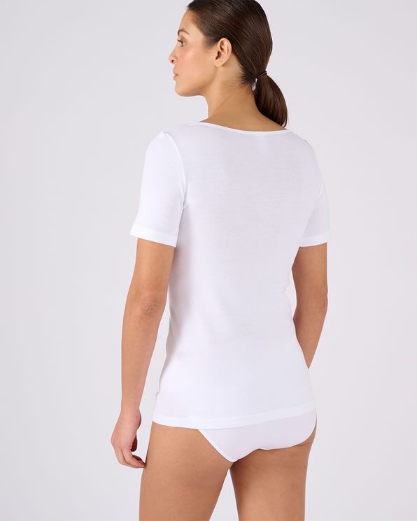 T-shirt manches courtes maille pur coton