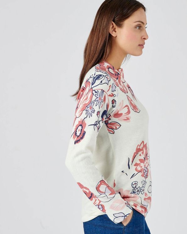 Ultrazachte pull met bloemenprint