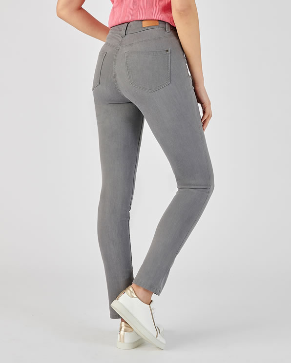 Jeans "platte buik" Perfect Fit by Damart® Slim fit, hoge taille