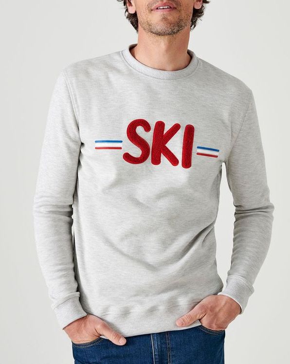 Herensweater SKI in geruwd molton, Thermolactyl®